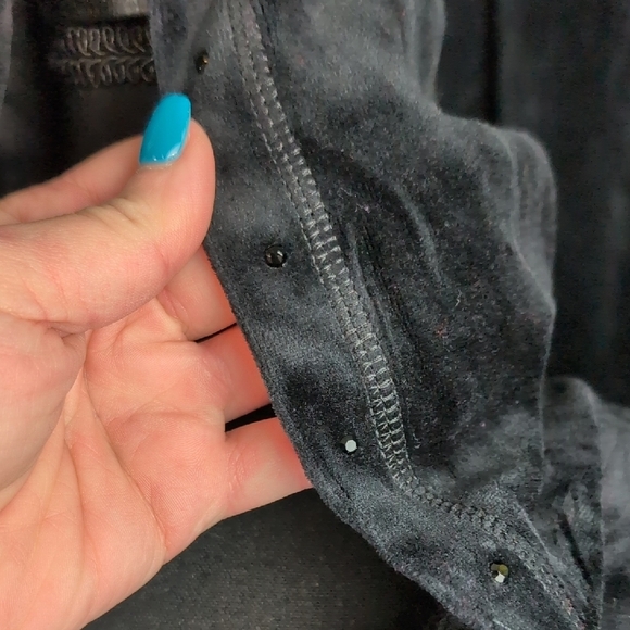 Chic Black Velour Hoodie and Pants Set. By Design Sport. S/L. NWT. - Picture 4 of 12